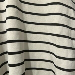 Ralph Lauren Black and White Striped Crew Neck Sweater